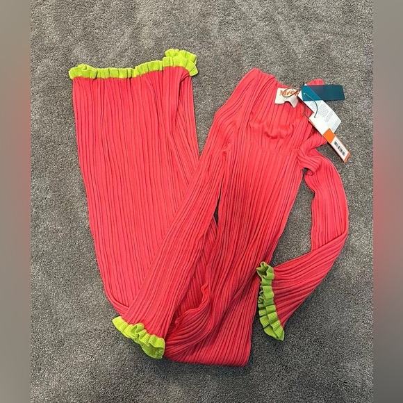 Mochi Ribbed Knit Ruffle Trim Dress - Picture 4 of 4